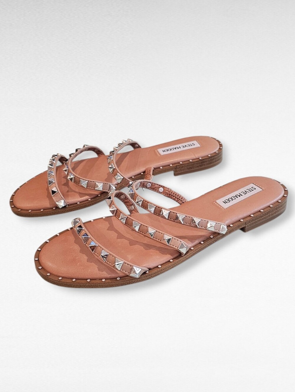 Steve Madden Lodell Studded Slides Sandals Size 8